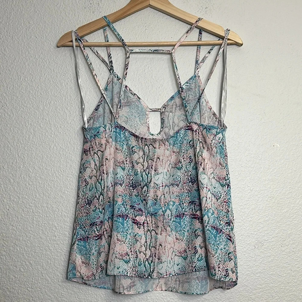Lovers + Friends Strappy Python Print Silky Tank … - image 3